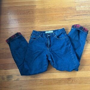 Vintage Cabela's flannel-lined jeans